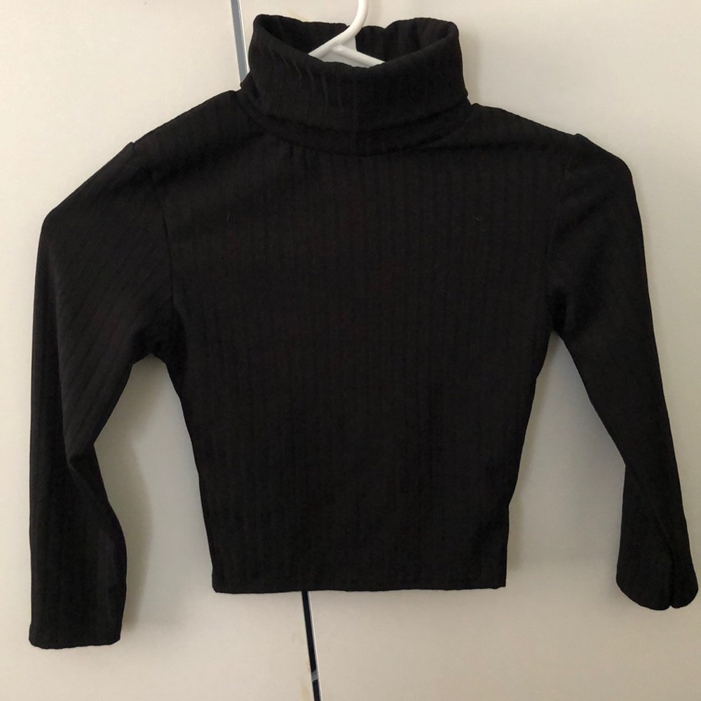 Ribbed roll neck crop top!